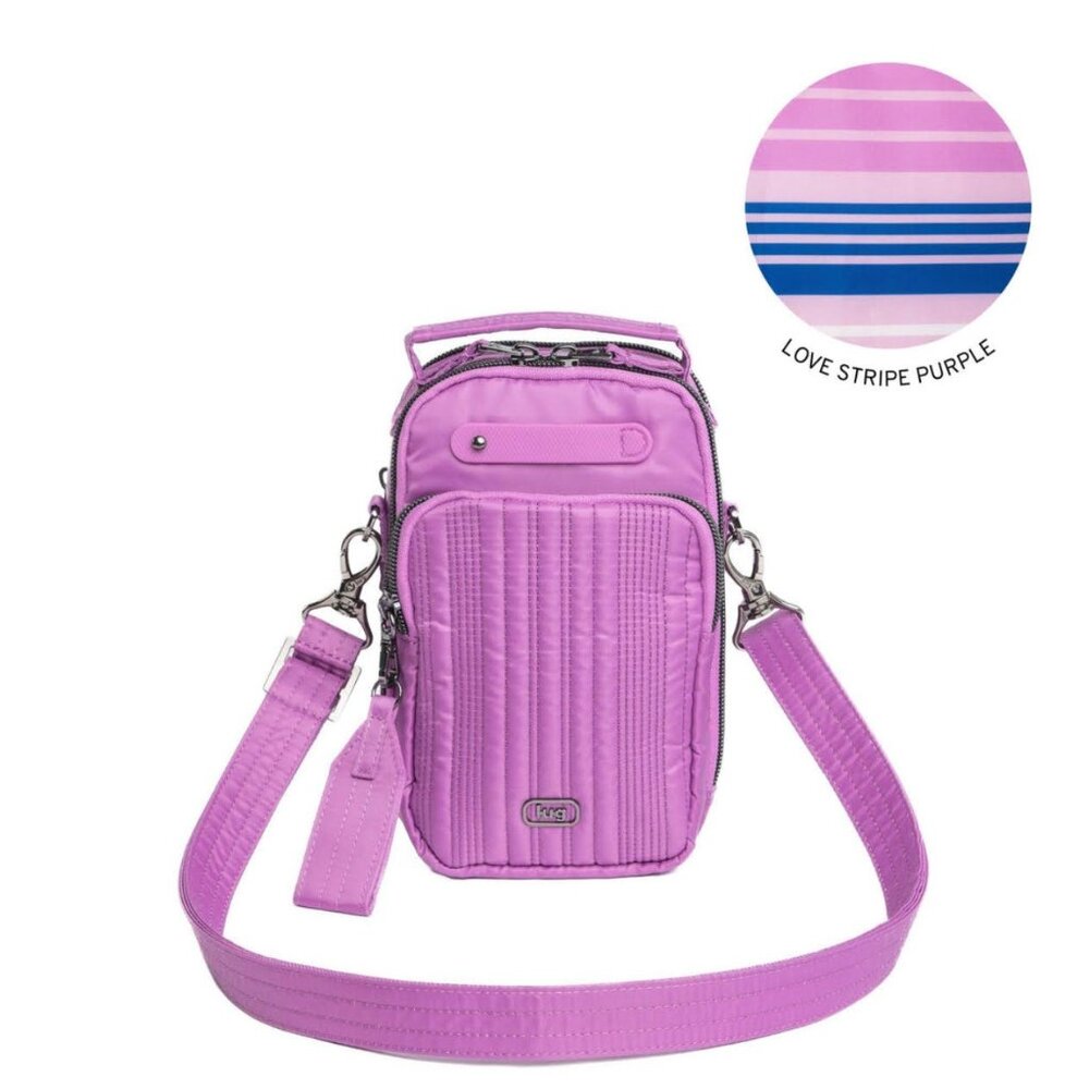 Lug Skeeter Mini Bridge Love Convertible Crossbody Belt Bag Acai Berry